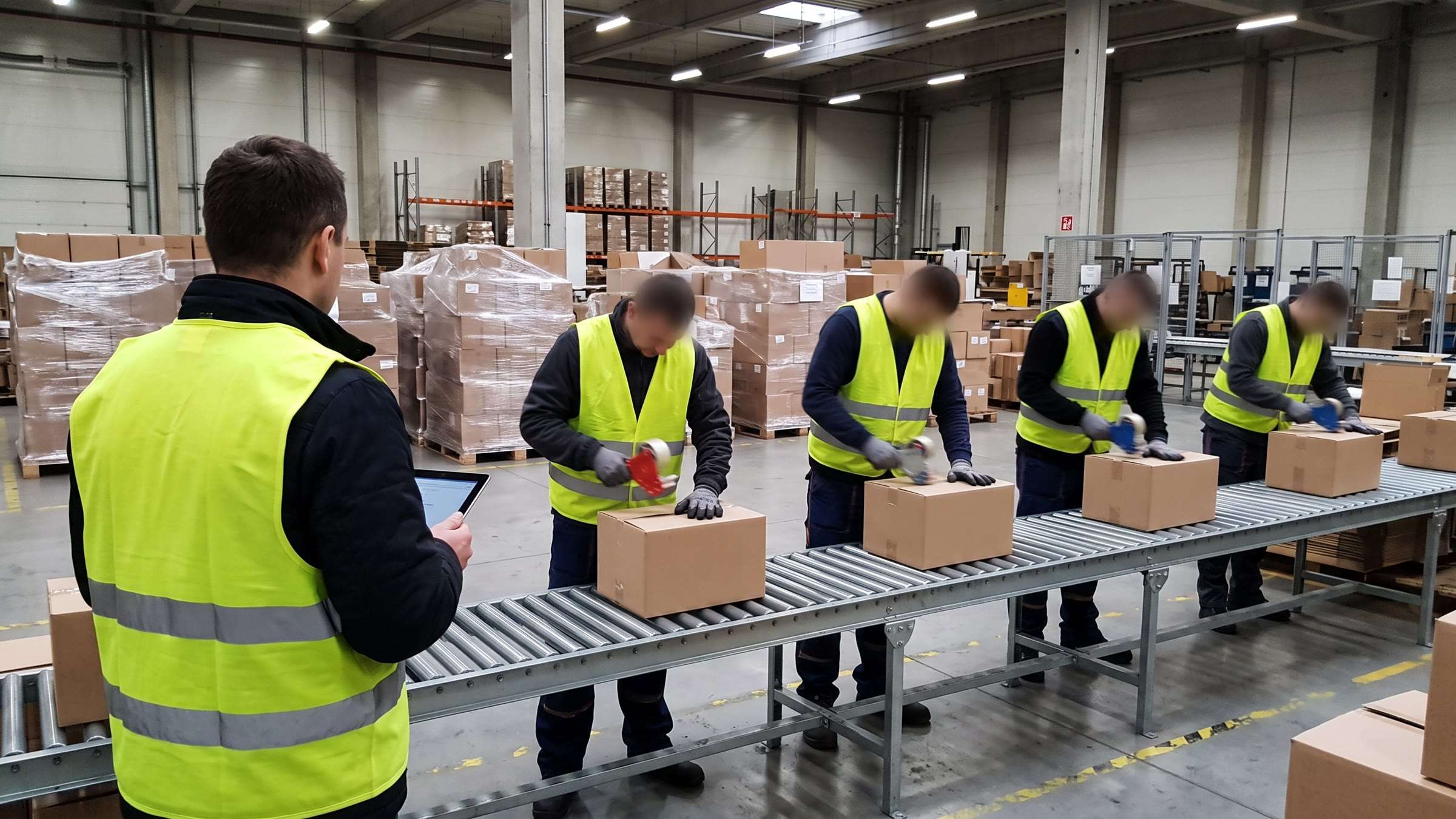 Hala produkcyjna — przygotowanie elementów prefabrykowanych